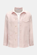 BOGLIOLI Linen overshirt — Rose