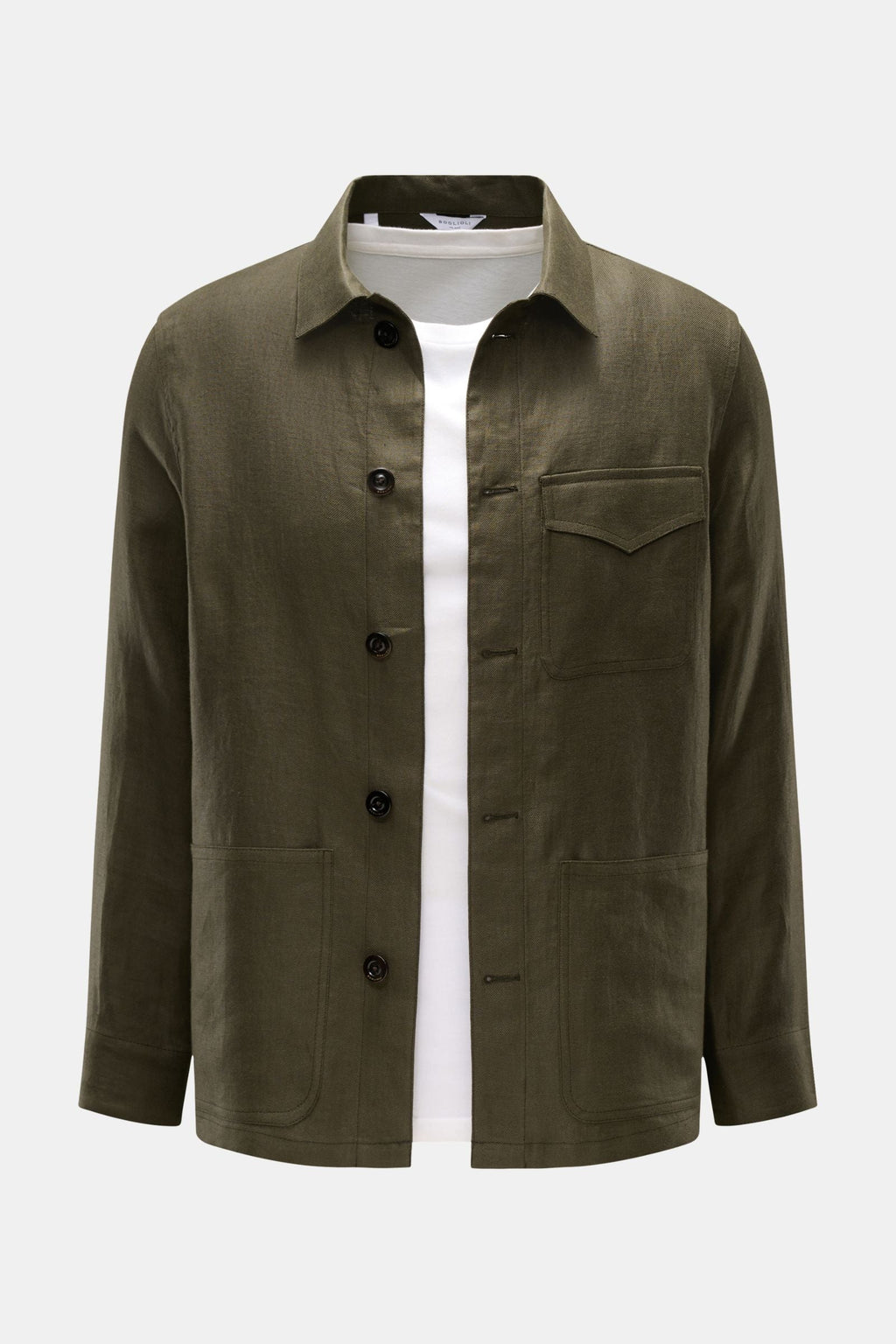 BOGLIOLI Linen overshirt — Rose