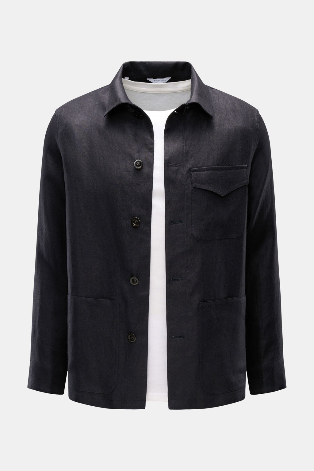 BOGLIOLI Linen overshirt — Rose