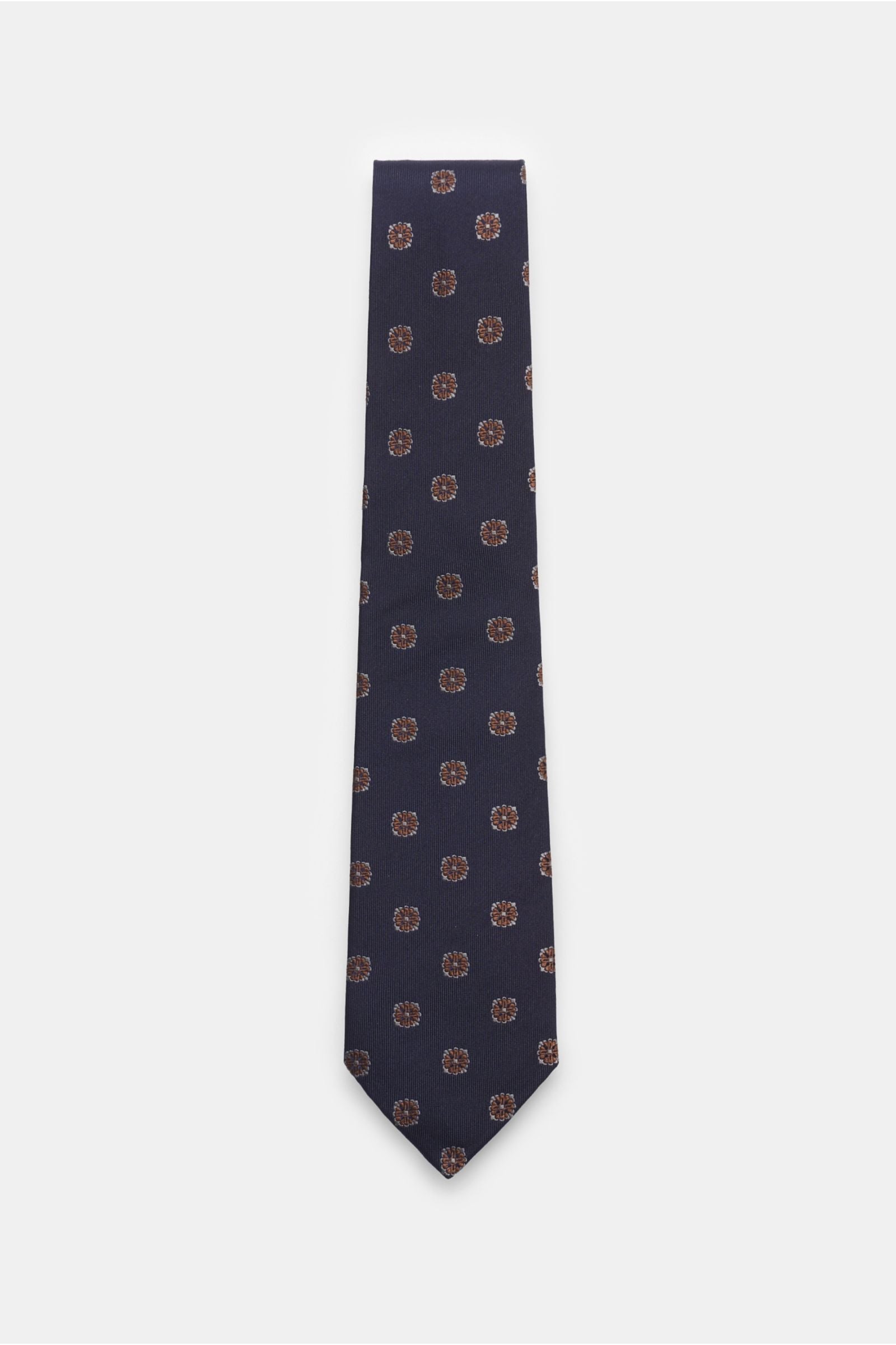 BORRELLI Silk tie be — Smoky blue