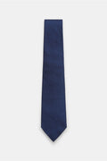 BORRELLI Silk tie dark blue / white dotted