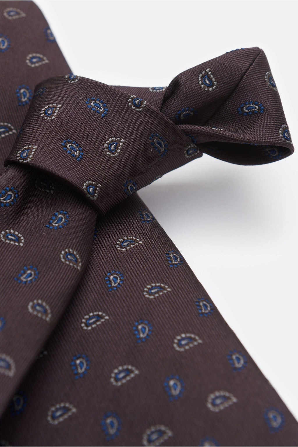 BORRELLI Silk tie — Navy