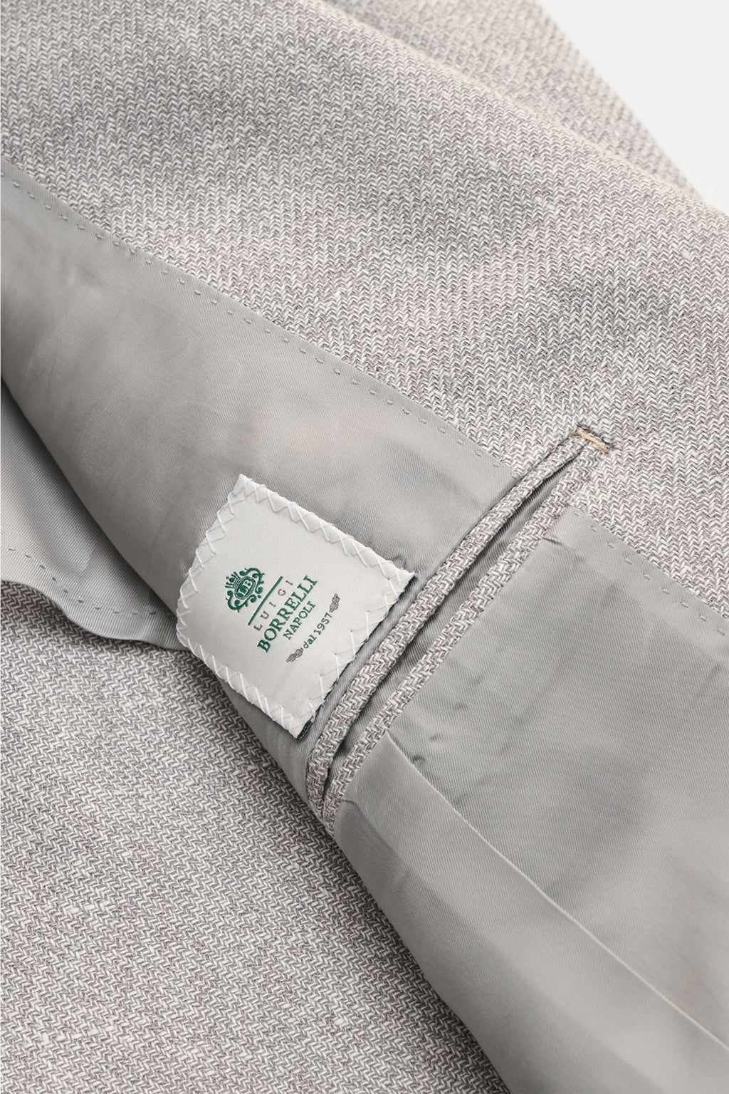 BORRELLI Smart-casual jacket 'Procida' grey / off-white