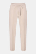 BRIGLIA 1949 Wool jogger pants 'Wimbledon' — Sand