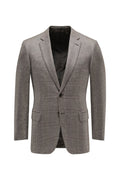 BRIONI Cashmere smart-casual jacket 'Brunico' — Dark brown checked