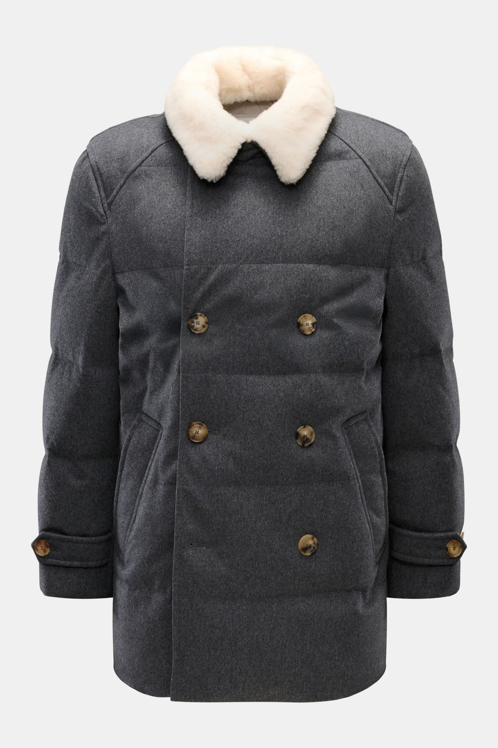 BRUNELLO CUCINELLI Down jacket — Dark grey melange