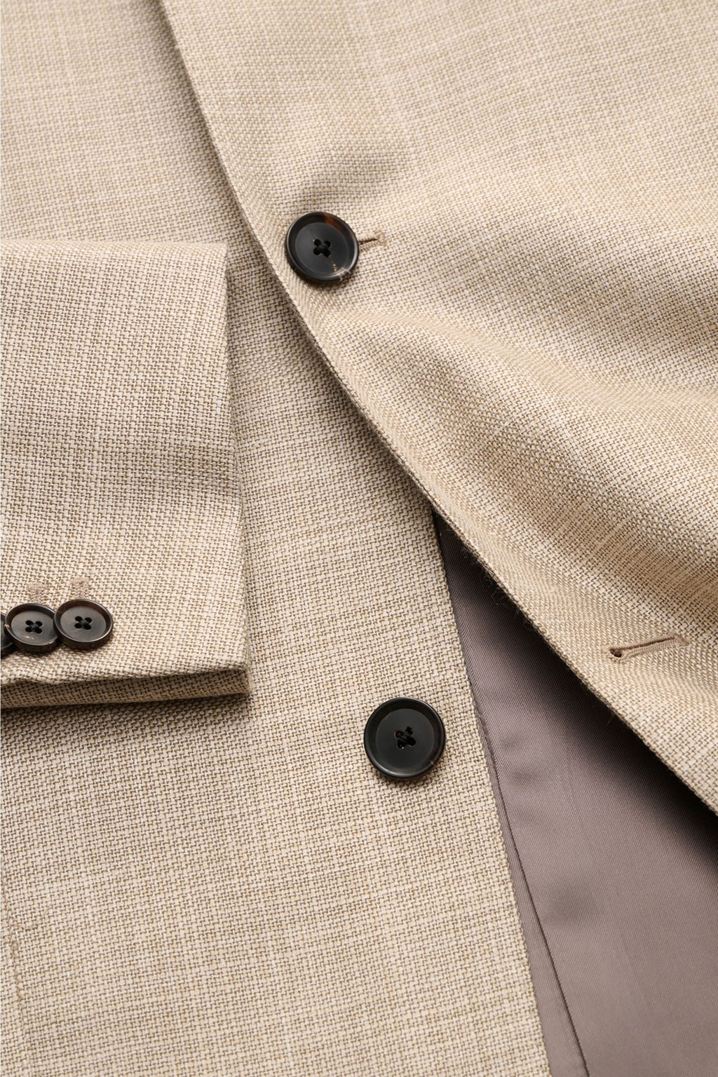 CARUSO Overshirt 'Fedora' — Beige mottled