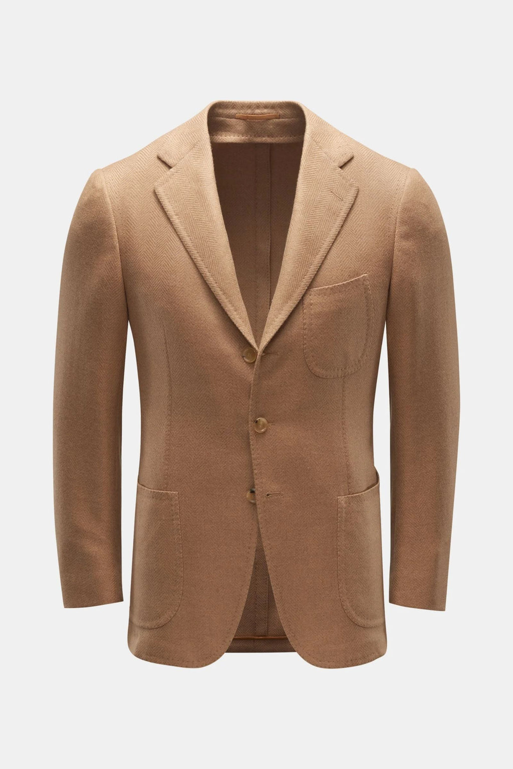 CESARE ATTOLINI Cashmere smart-casual jacket — Light brown