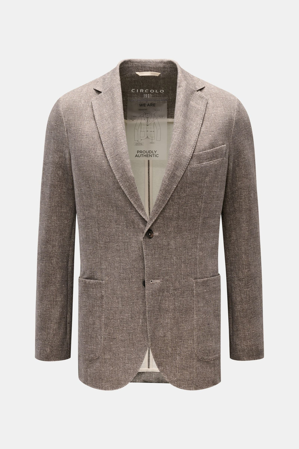 CIRCOLO 1901 Jersey smart-casual jacket — Taupe melange