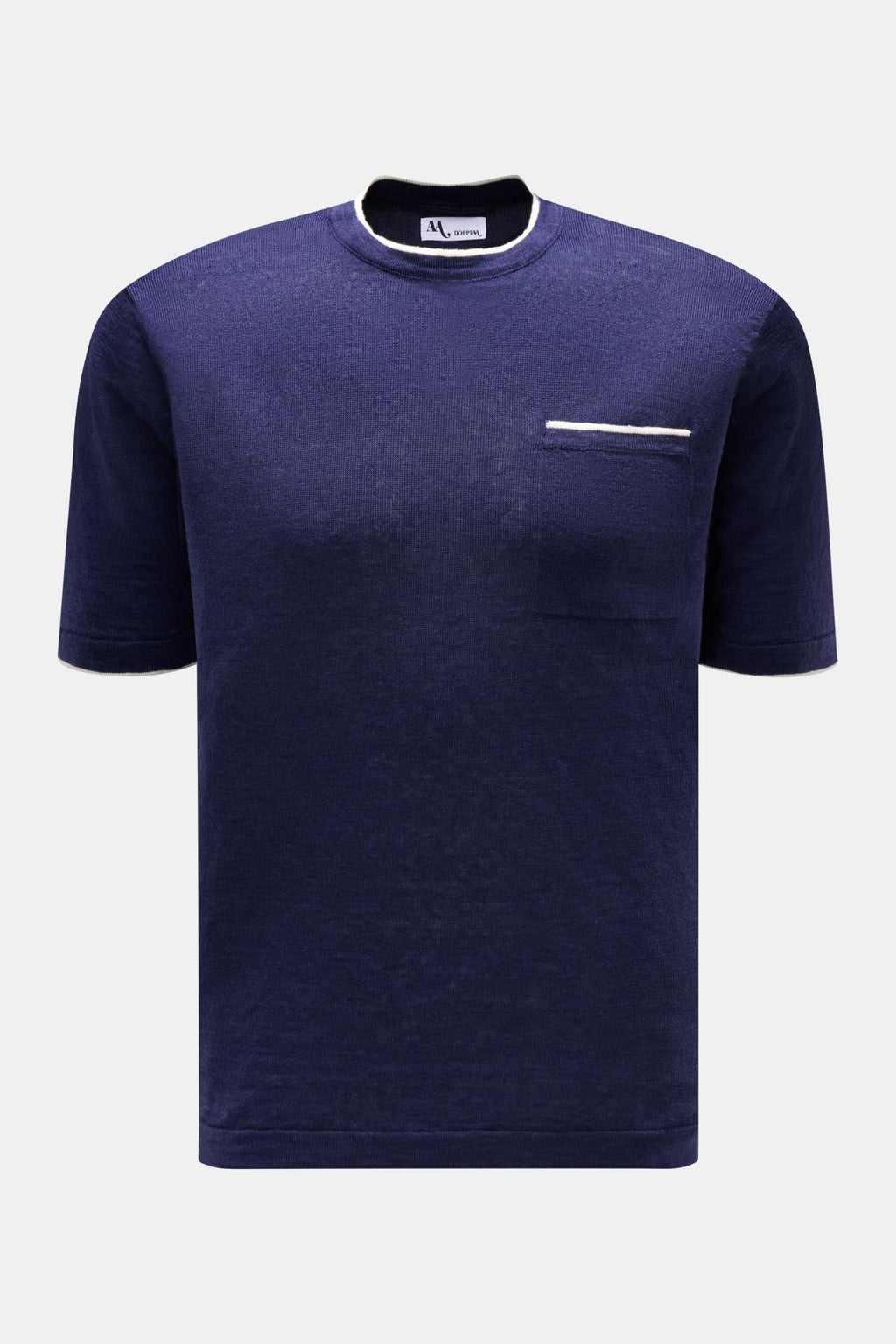 DOPPIAA Crew neck T-shirt 'Aalfeo' — Dark blue