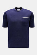 DOPPIAA Crew neck T-shirt 'Aalfeo' — Dark blue