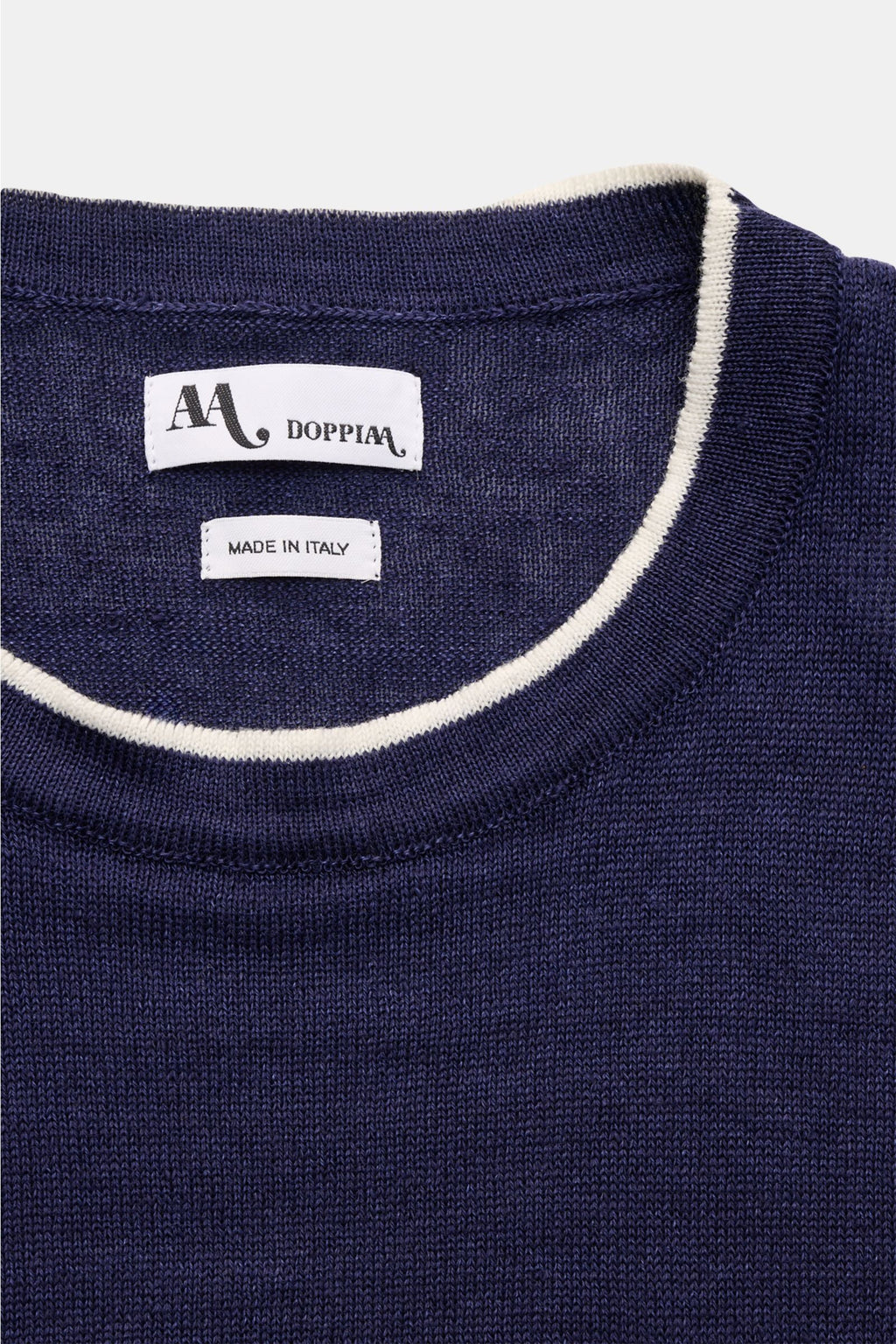 DOPPIAA Crew neck T-shirt 'Aalfeo' — Dark blue