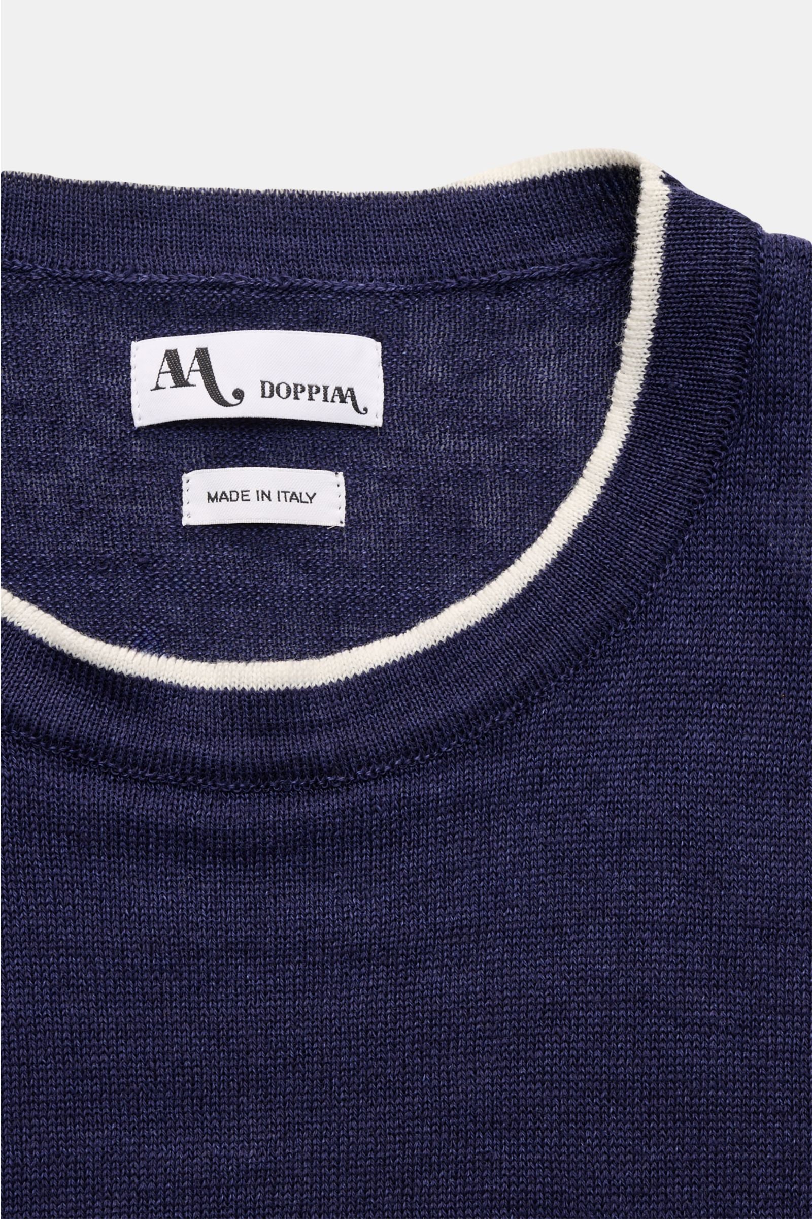 DOPPIAA Crew neck T-shirt 'Aalfeo' — Dark blue