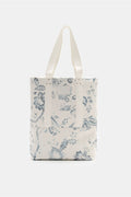 ERDEM Denim tote bag white / grey-blue
