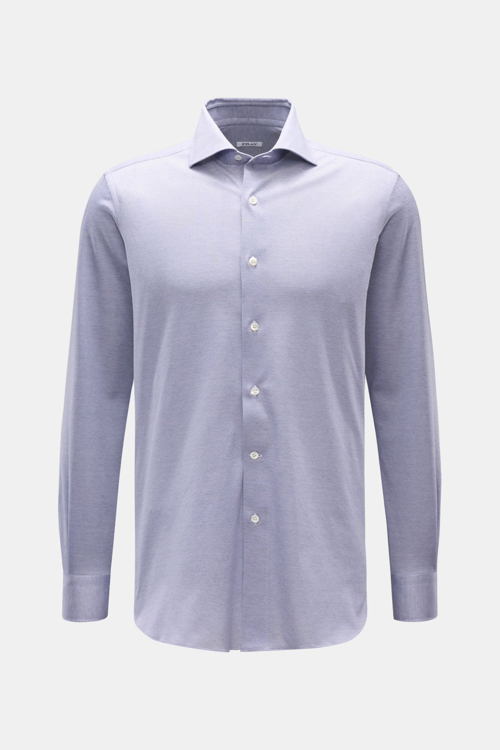 FRAY Piqué shirt 'Lione Cucitura' — Grey mottled