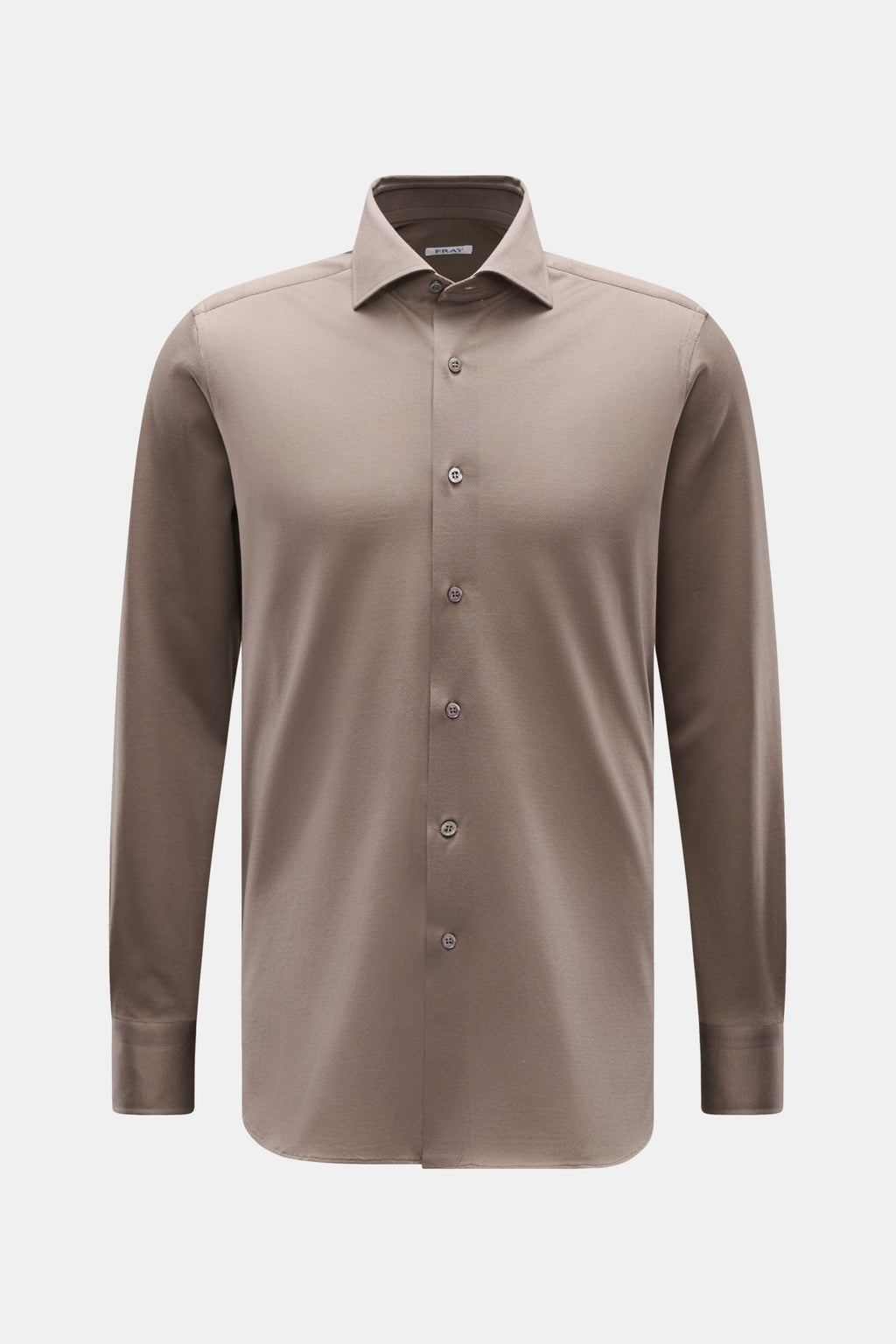FRAY Piqué shirt 'Lione Cucitura' — Grey mottled