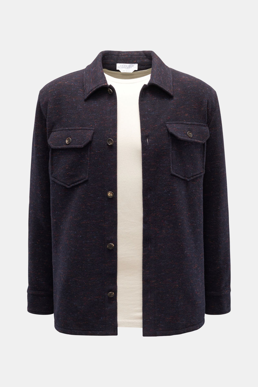 GABRIELA HEARST Overshirt 'Fargo' — Navyred