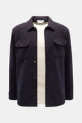 GABRIELA HEARST Overshirt 'Fargo' — Navyred