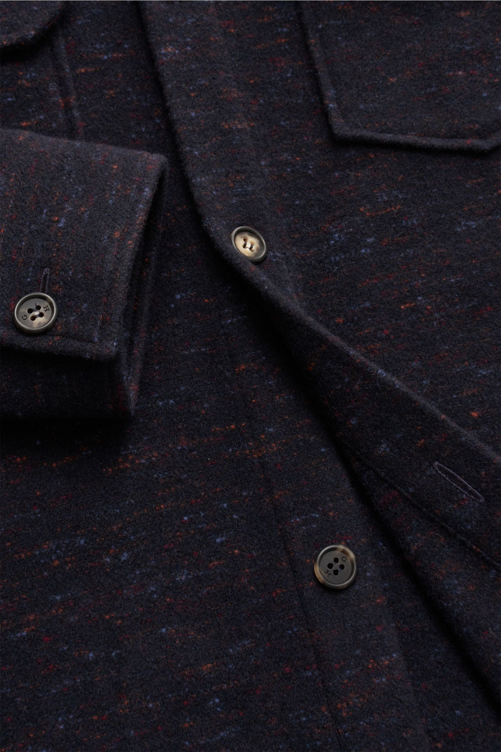 GABRIELA HEARST Overshirt 'Fargo' — Navyred