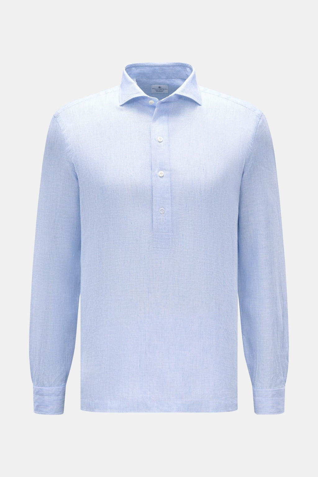 GIAMPAOLO Popover linen shirt — Light blue