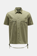 HELMUT LANG Short sleeve shirt slim — Olive