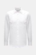 JACOB COHEN Denim shirt narrow — Off white