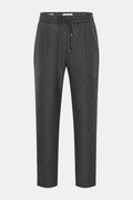 JACOB COHEN Wool jogger pants 'Daniel' — Dark grey mottled
