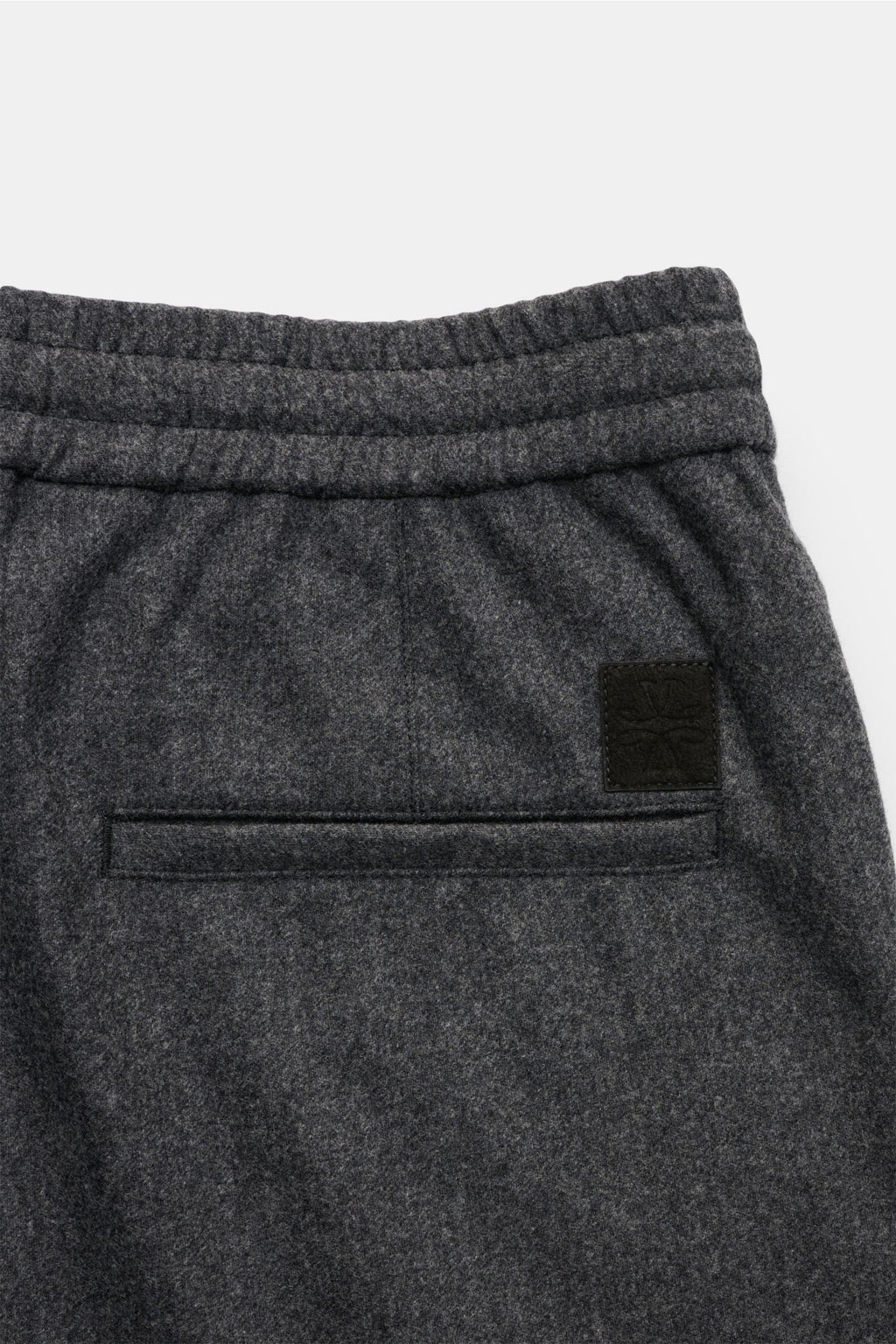 JACOB COHEN Wool jogger pants 'Daniel' — Dark grey mottled