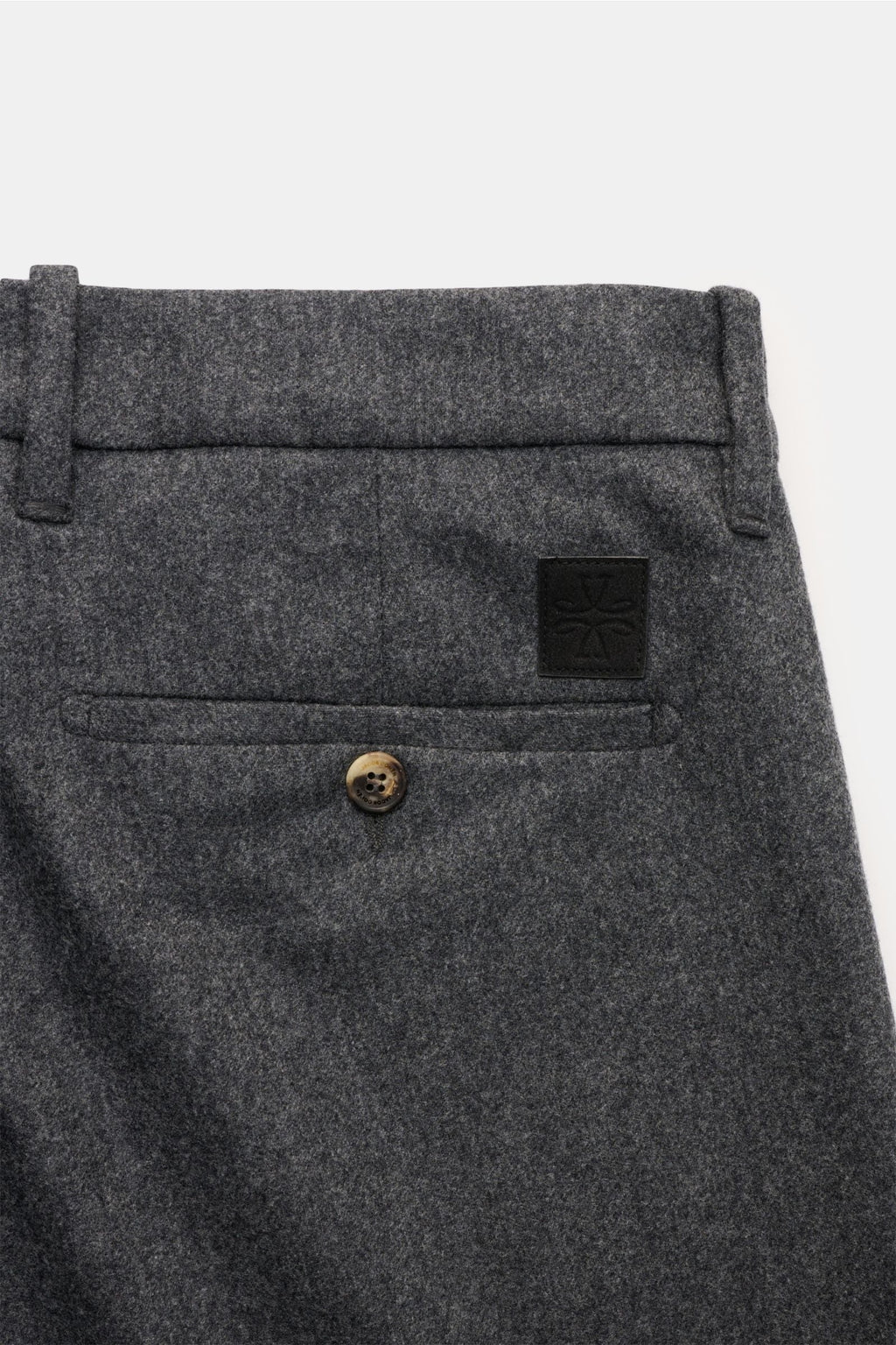 JACOB COHEN Wool trousers 'Bobby' — Dark grey mottled