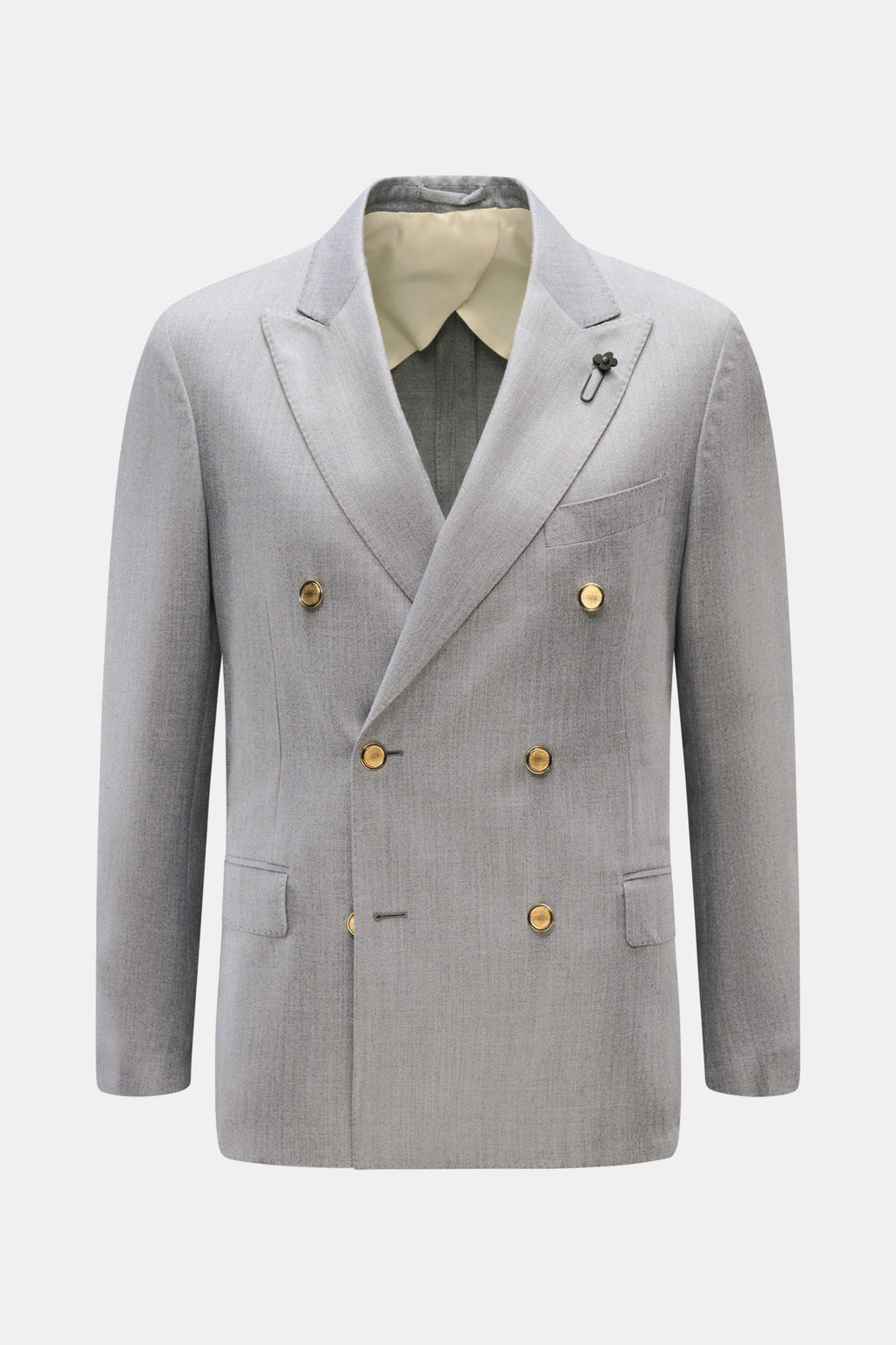 LARDINI Smart-casual jacket — Dark grey striped