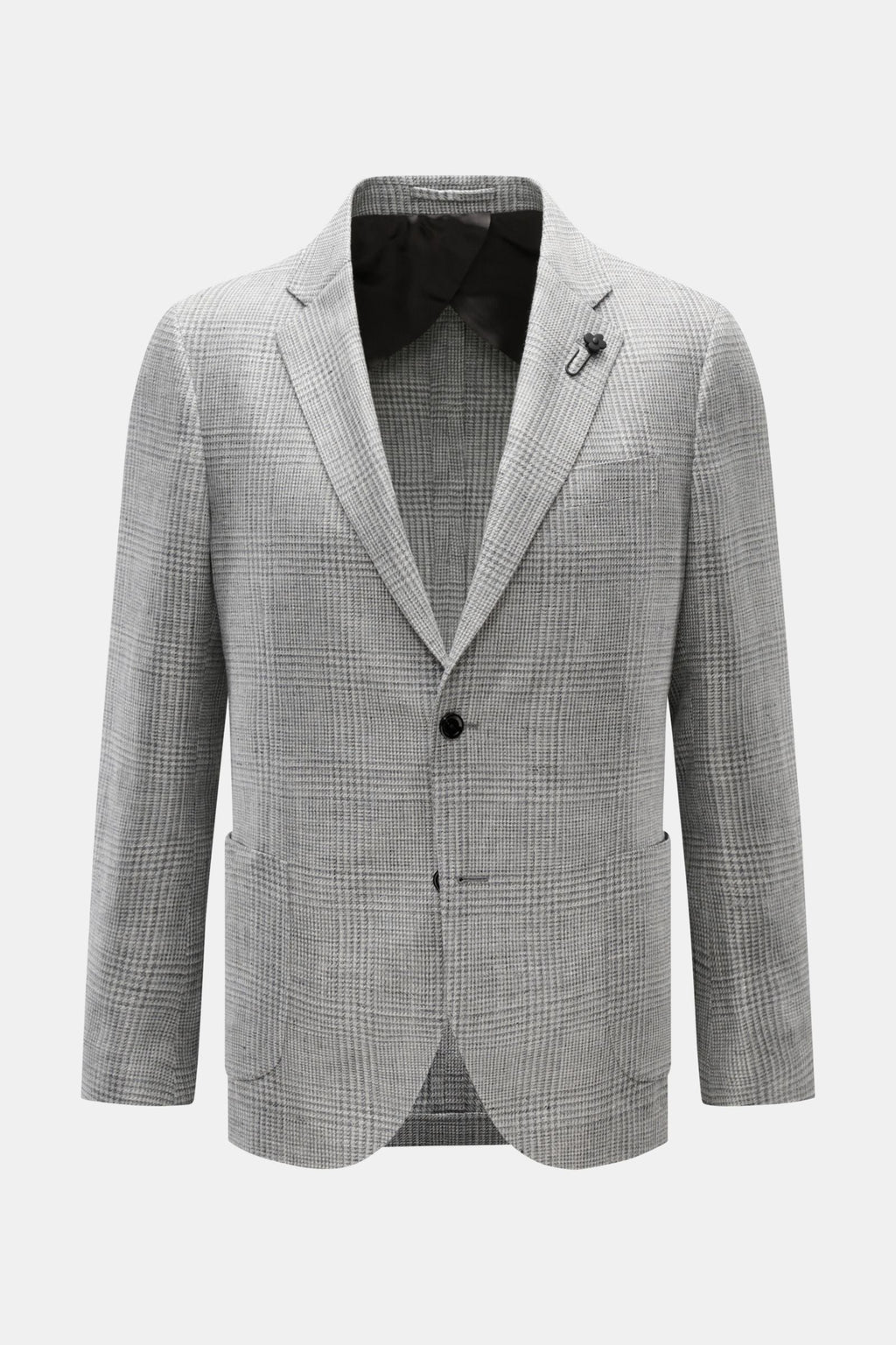 LARDINI Smart-casual jacket — Dark grey striped