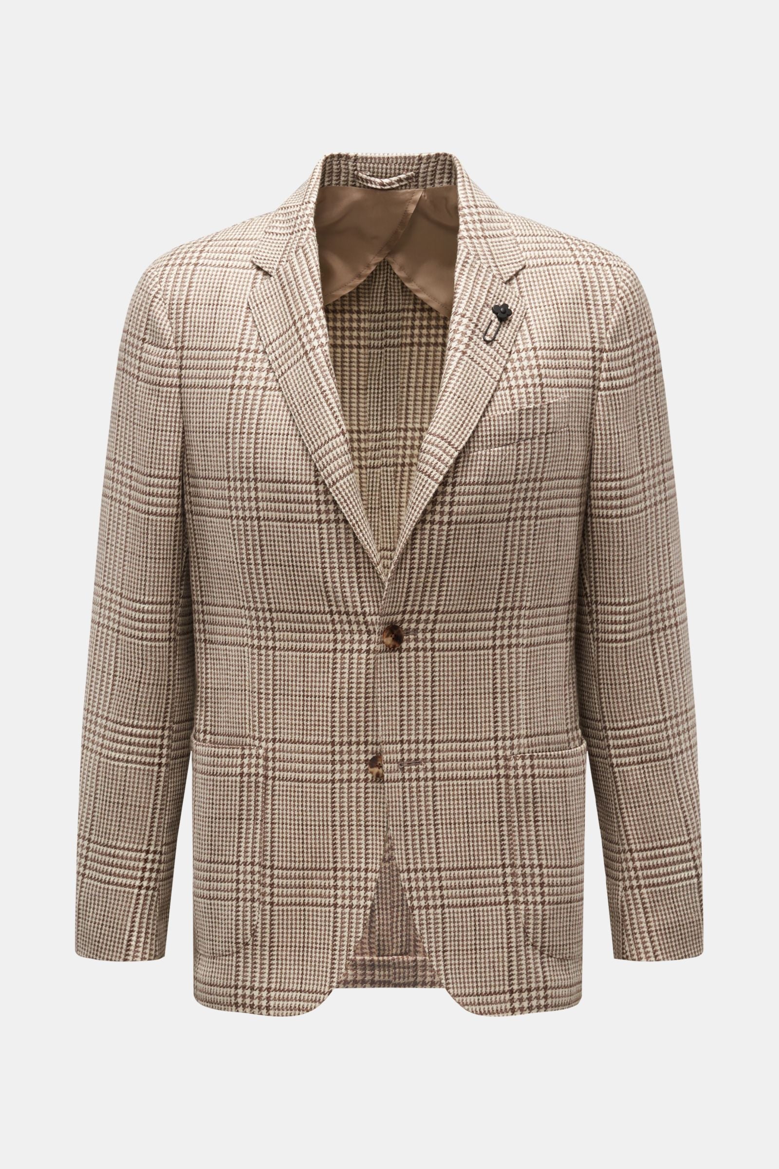 LARDINI Smart-casual jacket — Dark grey striped