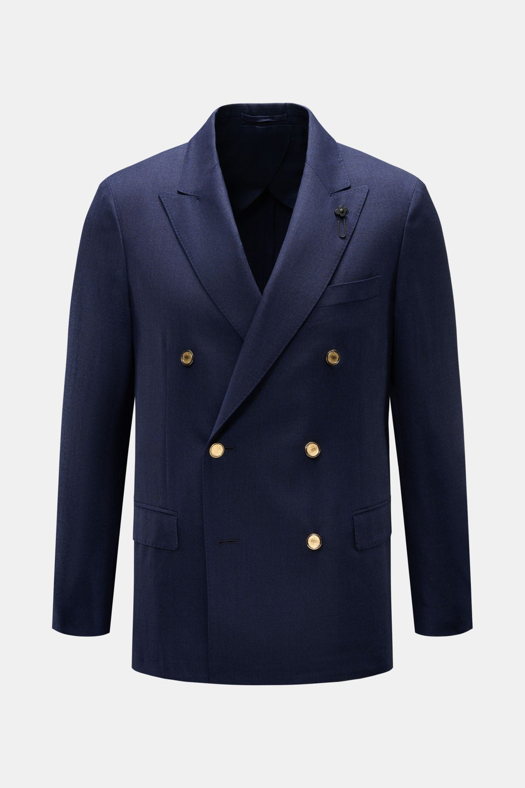 LARDINI Smart-casual jacket — Dark grey striped