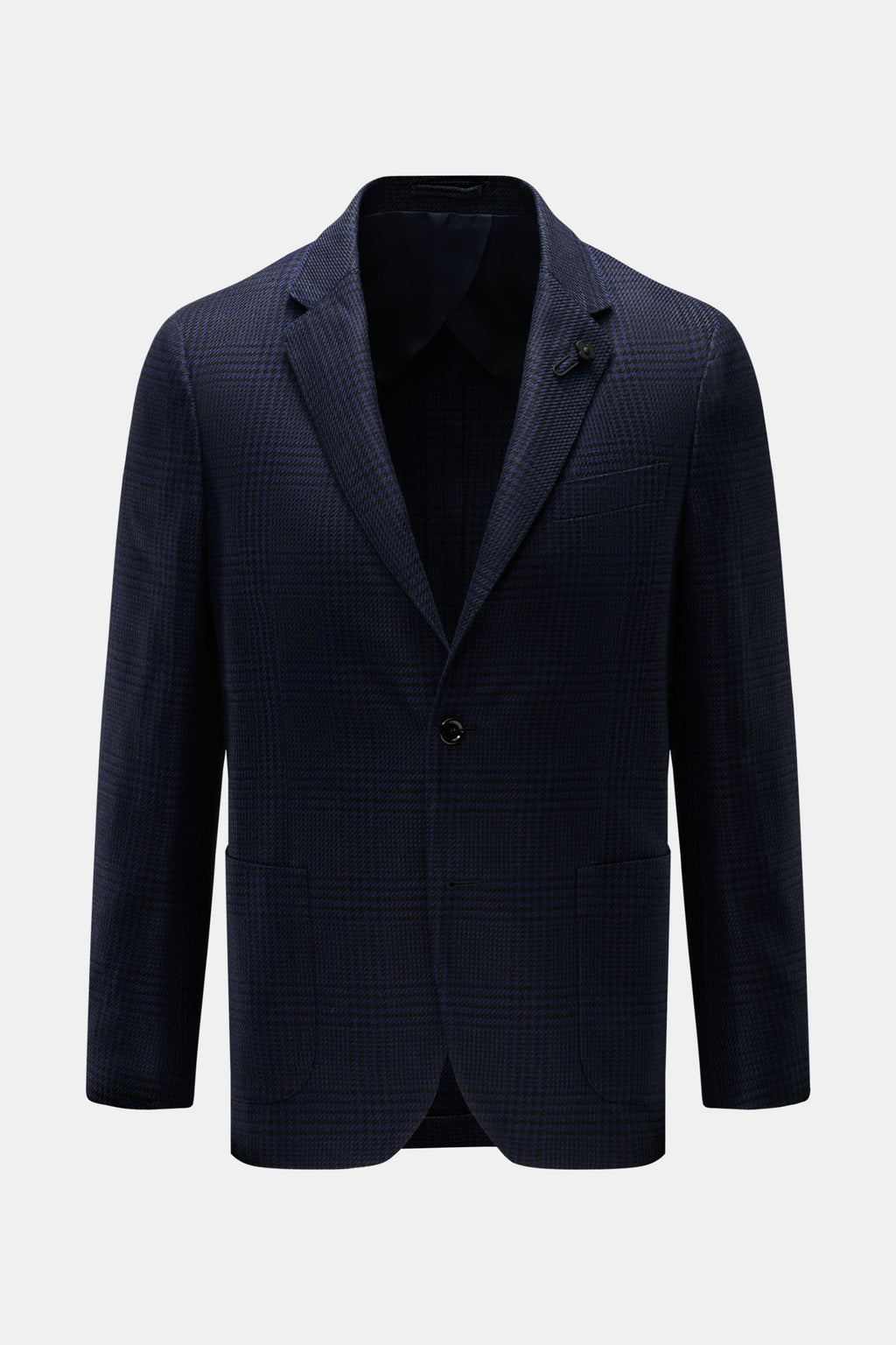 LARDINI Smart-casual jacket — Dark grey striped