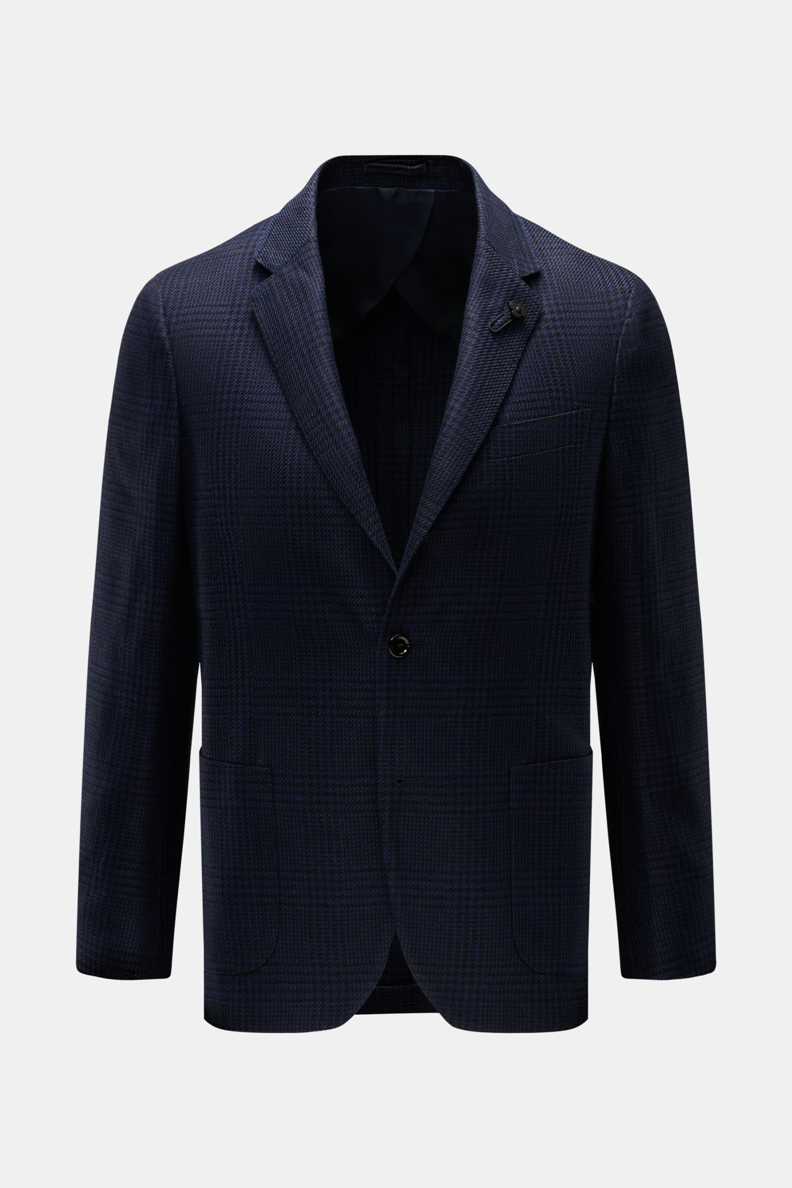 LARDINI Smart-casual jacket — Dark grey striped