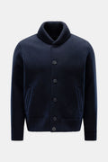 LUNARIA CASHMERE Cashmere knit blouson — Navy