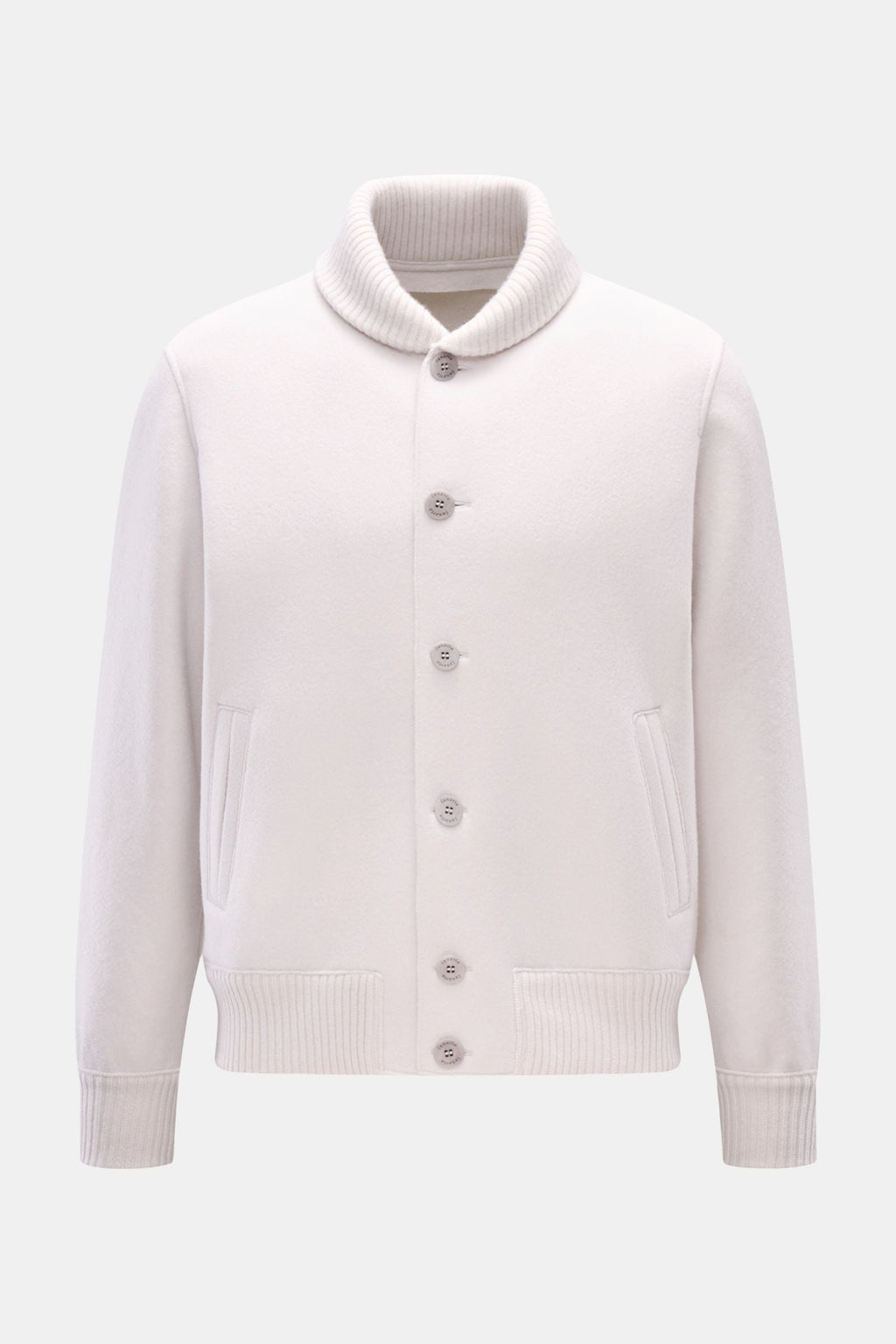 LUNARIA CASHMERE Cashmere knit blouson — Navy