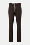 MARCO PESCAROLO Jogger pants 'Caracciolo' — Dark brown