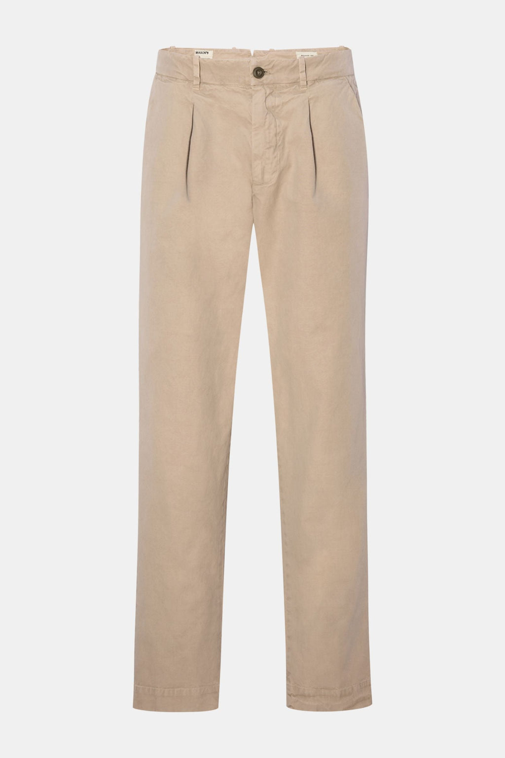 MASON'S Cotton trousers 'Pinces' — Beige'