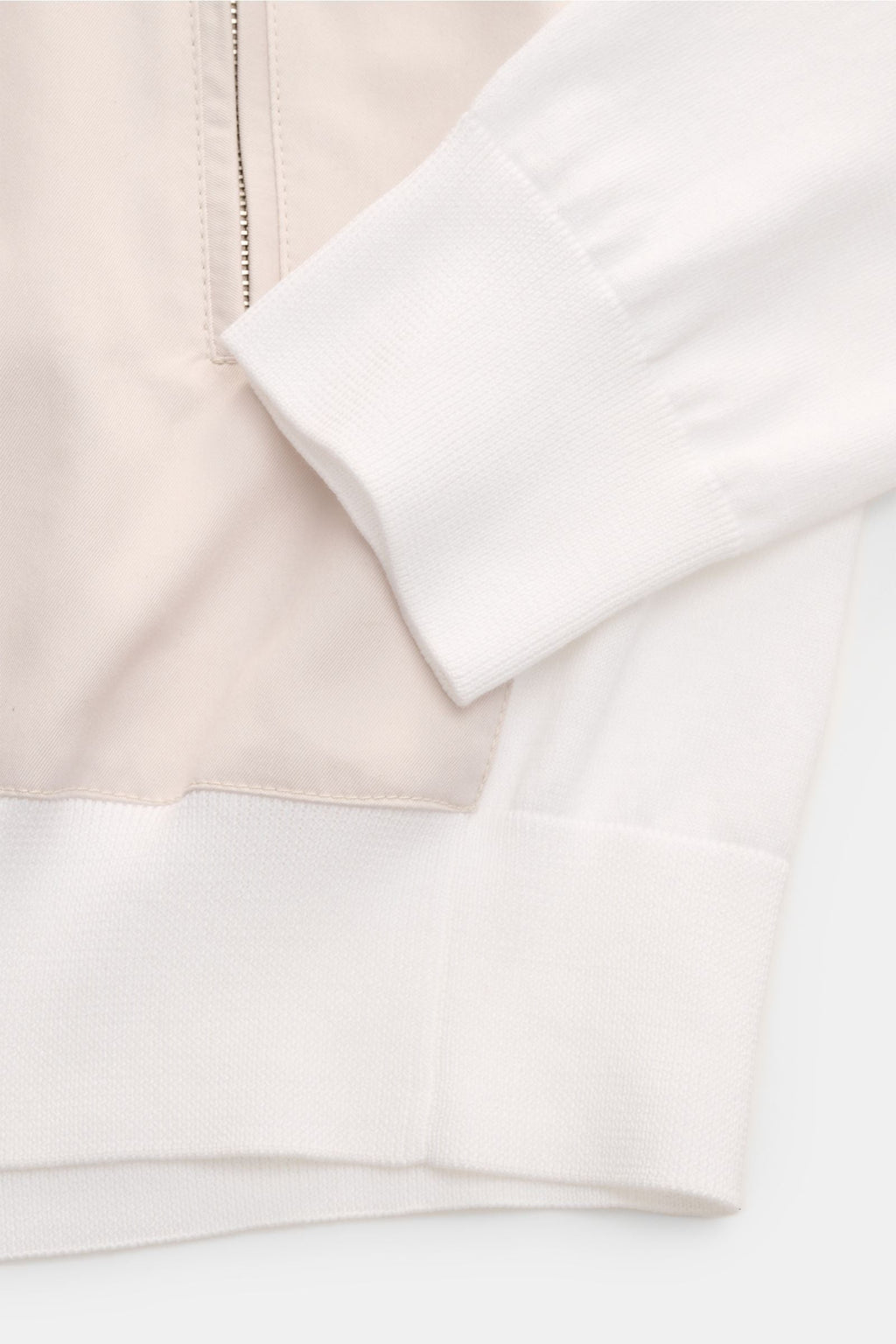 MOORER Jersey blouson 'Tolly' — Whitebeige