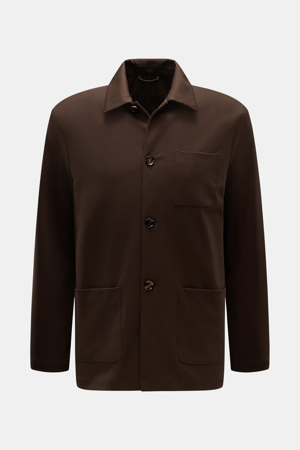 MOORER Jersey jacket 'Keaton' — Dark brown