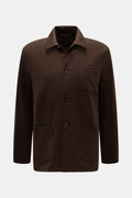 MOORER Jersey jacket 'Keaton' — Dark brown