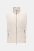 MOORER Outdoor gilet 'Senio-Si' — Cream