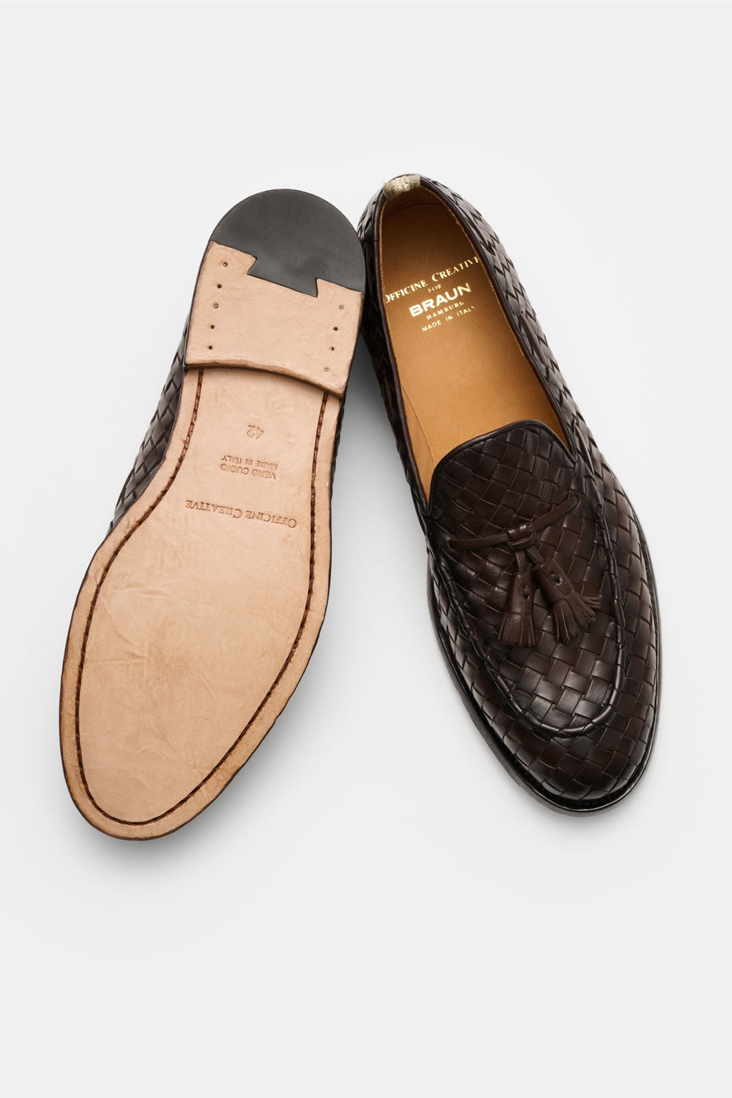 OFFICINE CREATIVE Tassel loafers 'Opera' — Dark brown