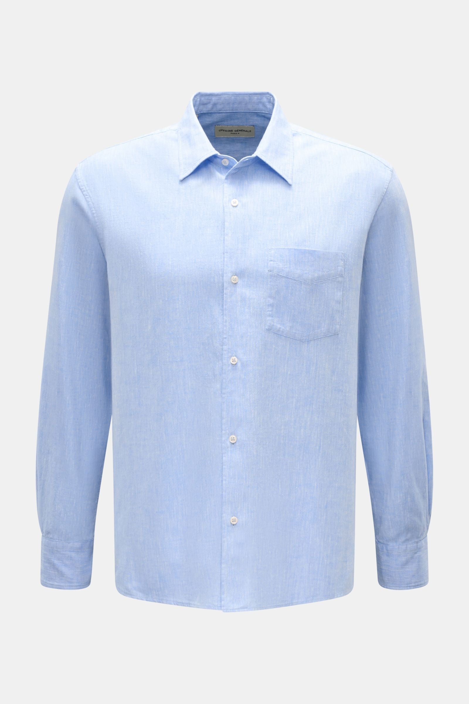 OFFICINE GÉNÉRALE Casual shirt 'Guido' — Light blue mottled