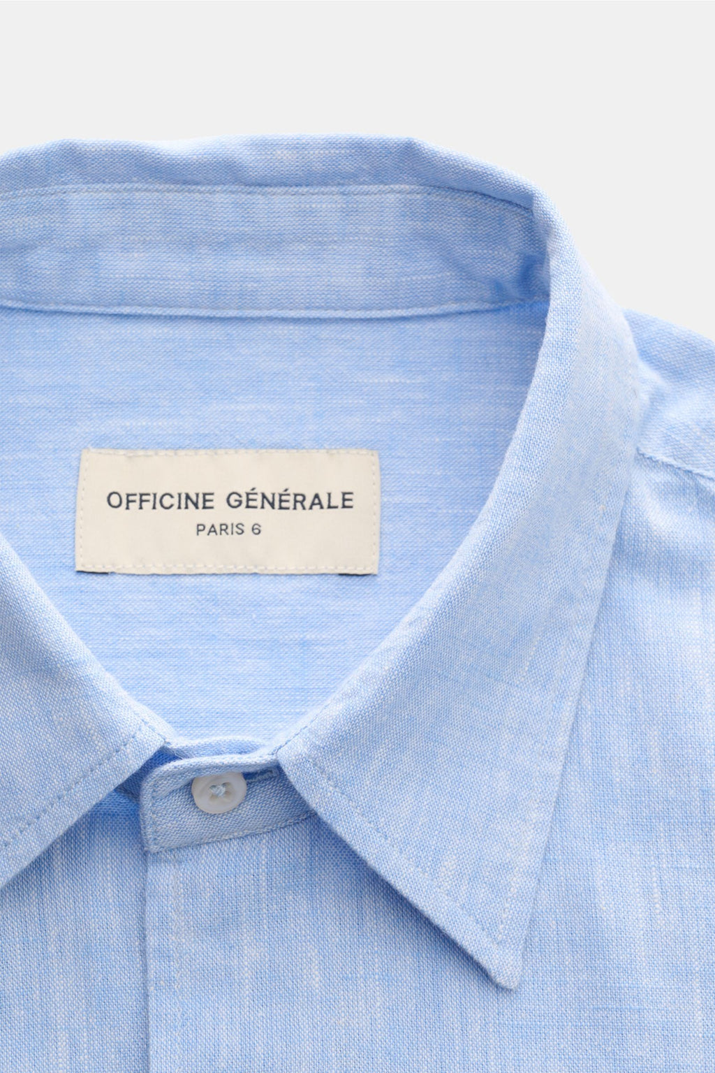 OFFICINE GÉNÉRALE Casual shirt 'Guido' — Light blue mottled