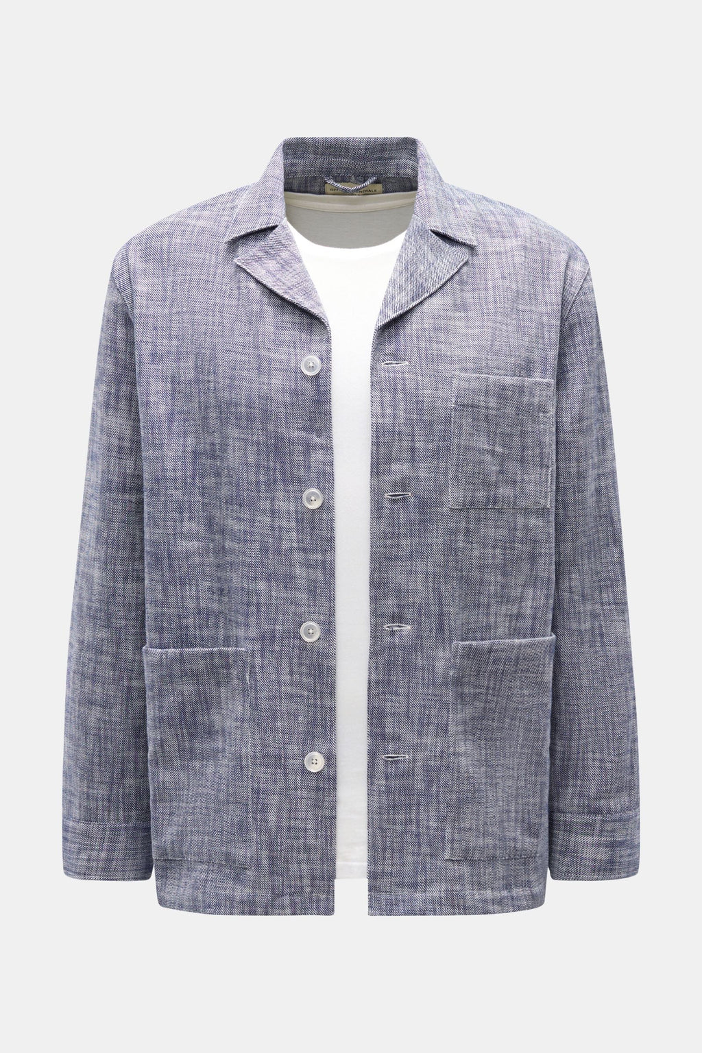 OFFICINE GÉNÉRALE Overshirt 'Sheldon' — Navywhite