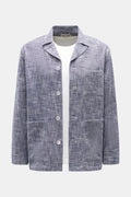 OFFICINE GÉNÉRALE Overshirt 'Sheldon' — Navywhite