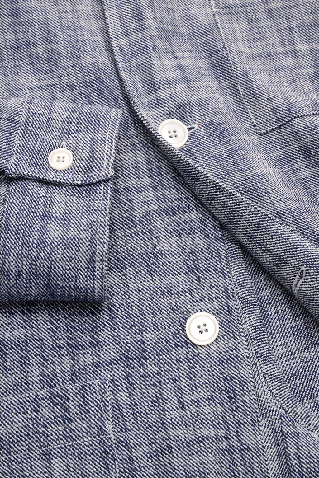 OFFICINE GÉNÉRALE Overshirt 'Sheldon' — Navywhite
