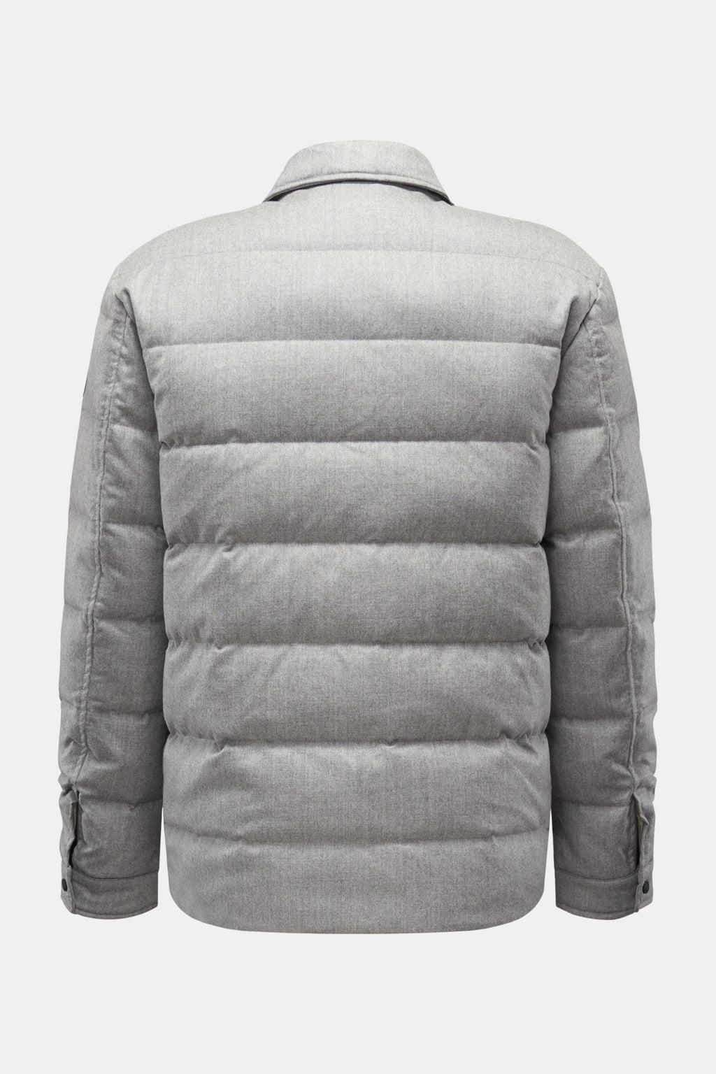 PEOPLE OF SHIBUYA Down overshirt 'Aver' — Grey mottled